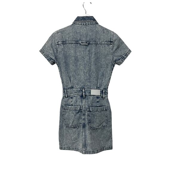 PISTOLA WOMENS XSMALL DENIM BRIX AVIATOR COTTON MINI JEAN DRESS BLUE NEW - Picture 6 of 14